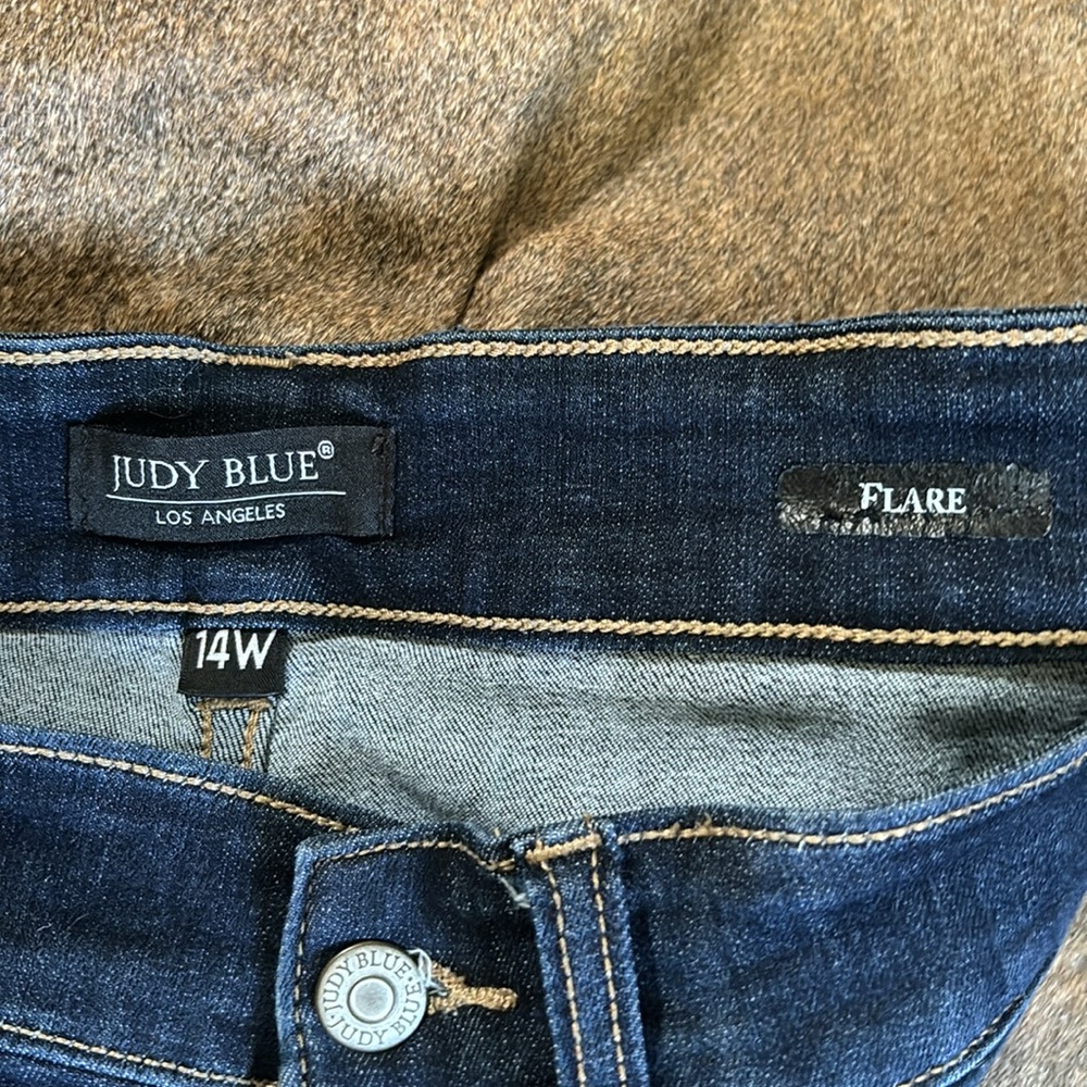 Judy Blue Dark Blue Flare Jeans - Picture 6 of 13